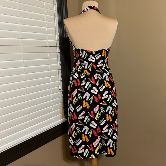 Janique Vintage Halter flip flop Print Dress - Multicolor - Picture 4 of 6